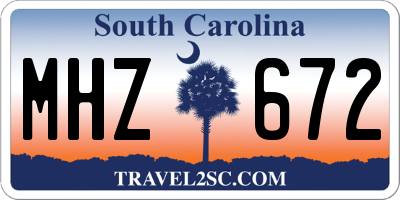 SC license plate MHZ672