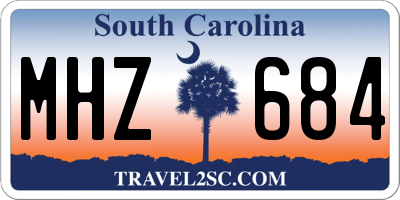 SC license plate MHZ684