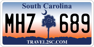 SC license plate MHZ689