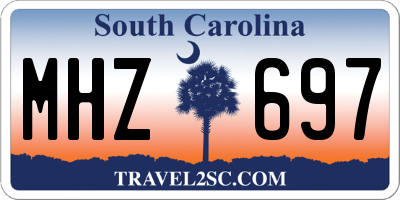 SC license plate MHZ697