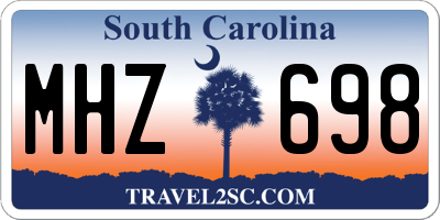 SC license plate MHZ698