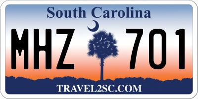 SC license plate MHZ701