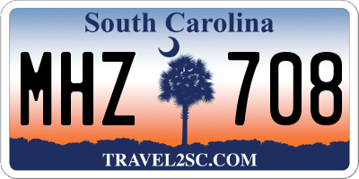 SC license plate MHZ708