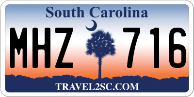 SC license plate MHZ716
