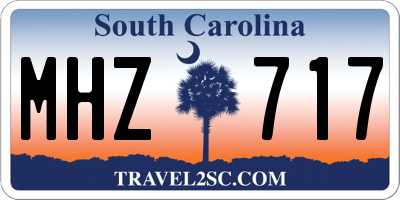 SC license plate MHZ717