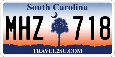 SC license plate MHZ718