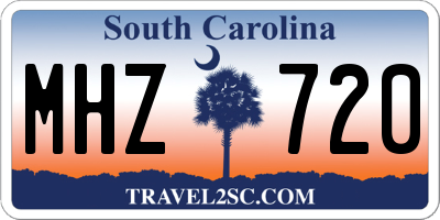 SC license plate MHZ720