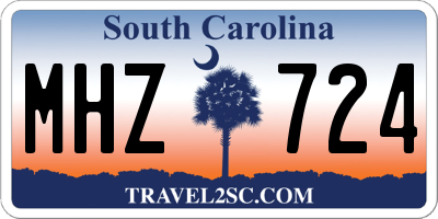 SC license plate MHZ724
