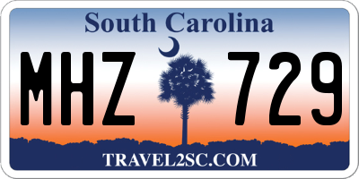 SC license plate MHZ729