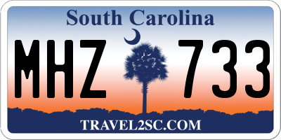 SC license plate MHZ733