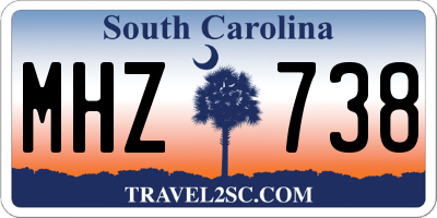 SC license plate MHZ738