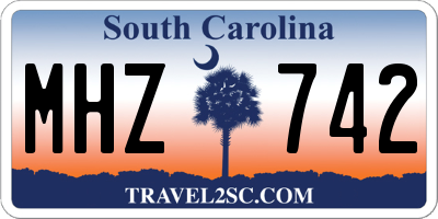 SC license plate MHZ742