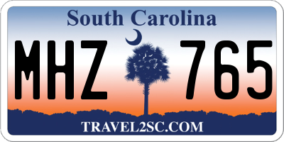 SC license plate MHZ765