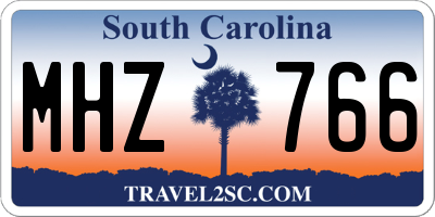 SC license plate MHZ766