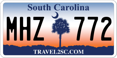 SC license plate MHZ772