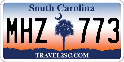 SC license plate MHZ773
