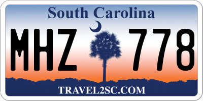 SC license plate MHZ778
