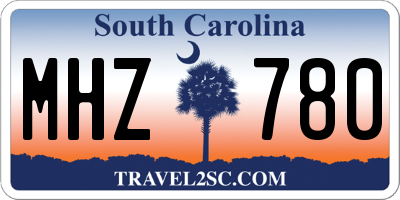 SC license plate MHZ780