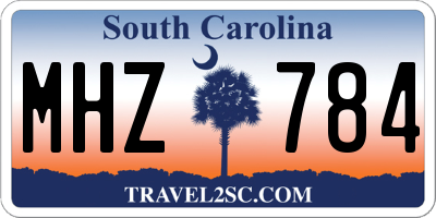SC license plate MHZ784
