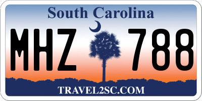 SC license plate MHZ788