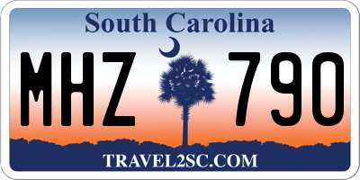 SC license plate MHZ790