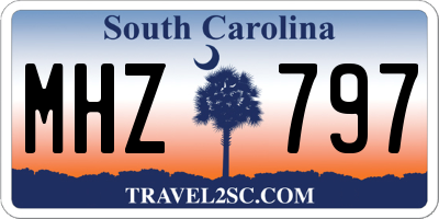 SC license plate MHZ797