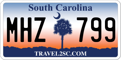 SC license plate MHZ799