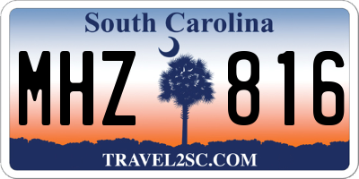 SC license plate MHZ816