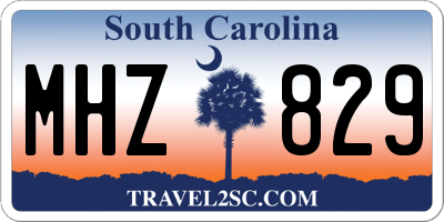 SC license plate MHZ829