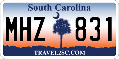 SC license plate MHZ831