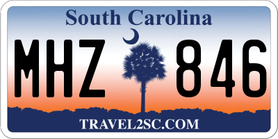 SC license plate MHZ846