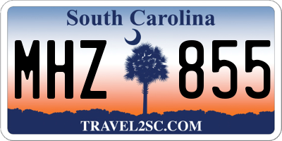 SC license plate MHZ855