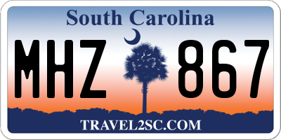 SC license plate MHZ867