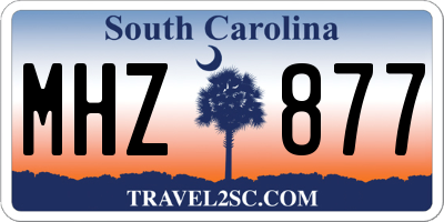 SC license plate MHZ877