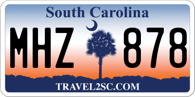 SC license plate MHZ878
