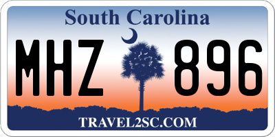 SC license plate MHZ896