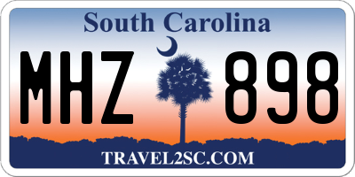 SC license plate MHZ898