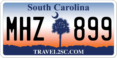 SC license plate MHZ899