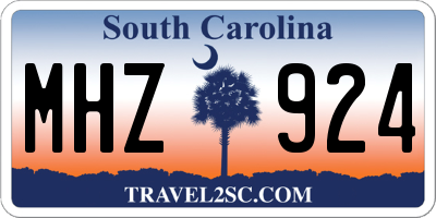 SC license plate MHZ924