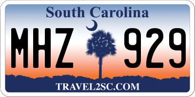 SC license plate MHZ929
