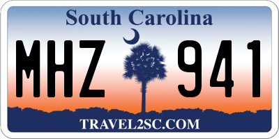 SC license plate MHZ941