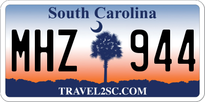 SC license plate MHZ944