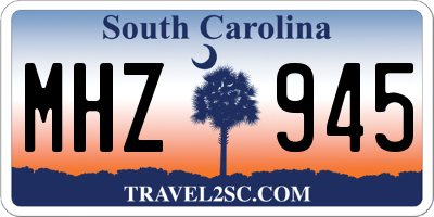 SC license plate MHZ945