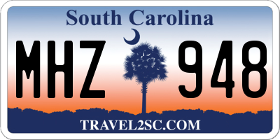 SC license plate MHZ948