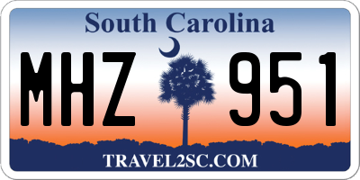 SC license plate MHZ951