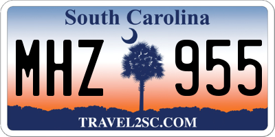SC license plate MHZ955