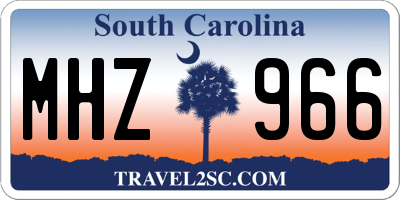 SC license plate MHZ966