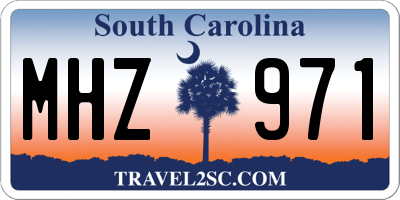 SC license plate MHZ971
