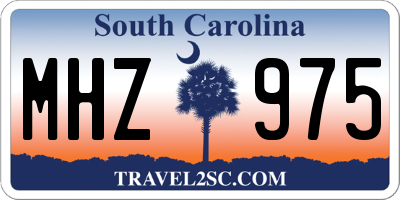 SC license plate MHZ975