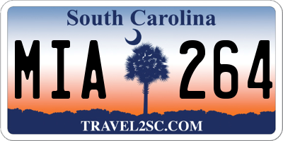 SC license plate MIA264
